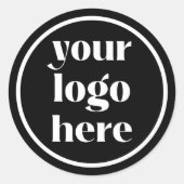 Logo Bedrijfslogo Ronde Sticker (Voorkant)