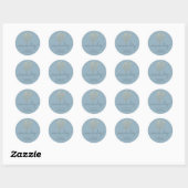 Logo bedrijfsnaam Beauty Studio Smoky Blue Ronde Sticker (Vel)