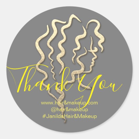 Logo bedrijfsnaam Bedankt voor het winkelen van Go Ronde Sticker (Voorkant)
