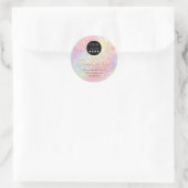 Logo bedrijfsnaam Bedankt voor het winkelen van Ro Ronde Sticker (Tas)