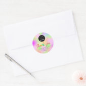 Logo Bedrijfsnaam Dank u het winkelen Holograph 3D Ronde Sticker (Envelop)