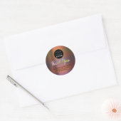 Logo Bedrijfsnaam Dank u winkelen Golden Script Ronde Sticker (Envelop)