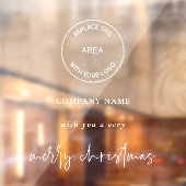 Logo Bedrijfsnaam Prettig Kerstfeest Toevoegen Raamsticker (Vel 2)