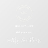 Logo Bedrijfsnaam Prettig Kerstfeest Toevoegen Raamsticker (Vel)