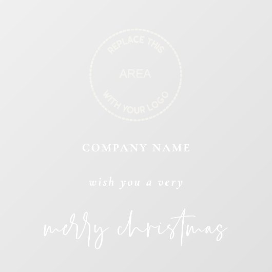 Logo Bedrijfsnaam Prettig Kerstfeest Toevoegen Raamsticker (Vel)
