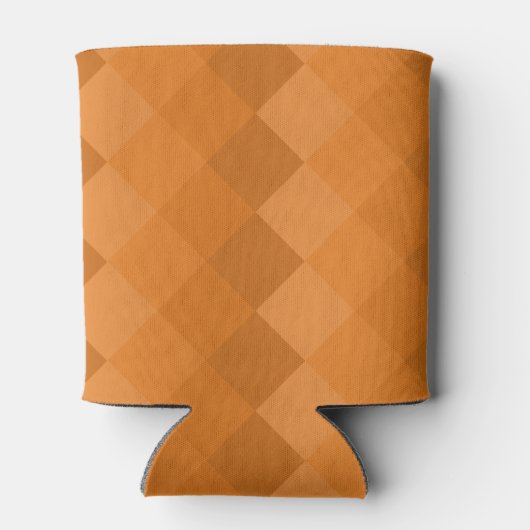 Logo Bedrijfsnaam Tegel Patroon Sinaasappel & Grij Blikjeskoeler (Achterkant)