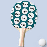 Logo Bedrijfspatroon Promotie Blauwgroen Groen Tafeltennisbatje<br><div class="desc">Eenvoudig logo-patroonontwerp om merkloyaliteit te bevorderen en uw kleine bedrijf te promoten. Vervang de logo door uw eigen aan te passen. Gebruik ze zelf,  voor sportsponsoring,  of voor uw personeel,  medewerkers,  klanten en klanten.</div>
