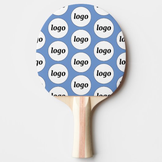 Logo Bedrijfspatroon Promotie Sky Blue Tafeltennisbatje (Voorkant)