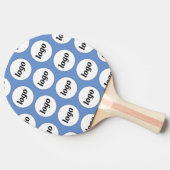 Logo Bedrijfspatroon Promotie Sky Blue Tafeltennisbatje (Zijkant)