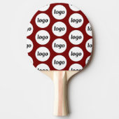 Logo Bedrijfspatroon Promotionele Bourgogne Rood Tafeltennisbatje (Voorkant)