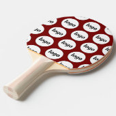 Logo Bedrijfspatroon Promotionele Bourgogne Rood Tafeltennisbatje (Voorkant Gekanteld)