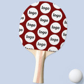Logo Bedrijfspatroon Promotionele Bourgogne Rood Tafeltennisbatje