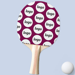 Logo Bedrijfspatroon Promotionele Magenta Roze Tafeltennisbatje