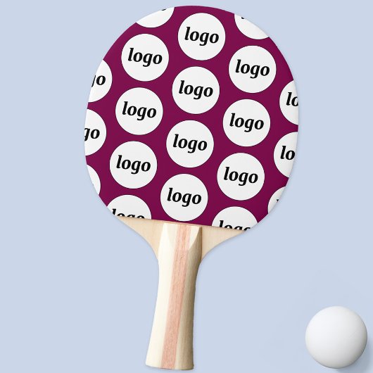 Logo Bedrijfspatroon Promotionele Magenta Roze Tafeltennisbatje