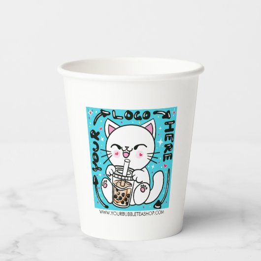 Logo Bedrijfspromotie Papieren Bekers (Achterkant)