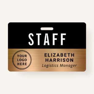 Logo bedrijfsuitkomst werknemer Gold ID Badge