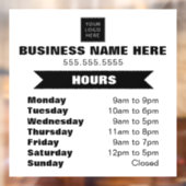 Logo Bedrijfsuren Raamsticker (Vel 2)