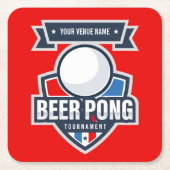 Logo Beer Pong Kartonnen Onderzetters (Voorkant)