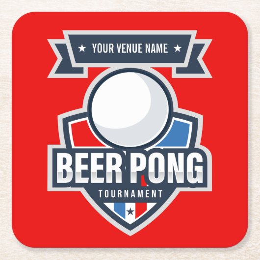 Logo  Beer Pong Kartonnen Onderzetters (Voorkant)