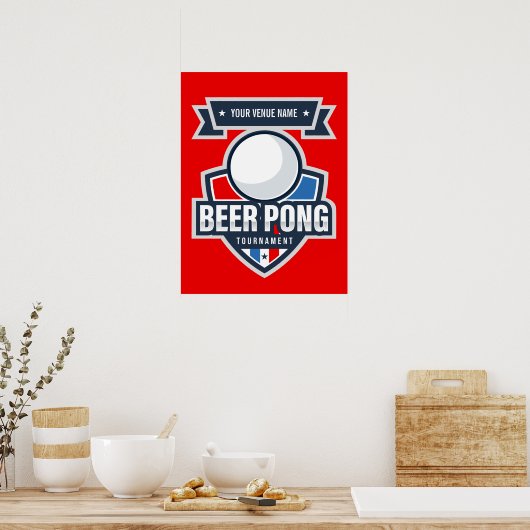 Logo  Beer Pong Poster (Keuken)