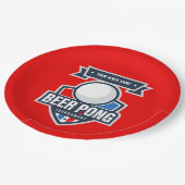 Logo Beer Pong Tournament Papieren Bordje (Gekanteld)