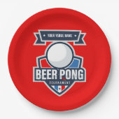 Logo  Beer Pong Tournament Papieren Bordje (Voorkant)