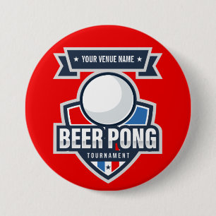 Logo  Beer Pong Tournament Ronde Button 7,6 Cm