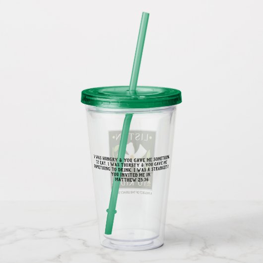 Logo bekertje acryl drinkbeker (Achterkant)