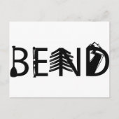 Logo "Bend Oregon Outdoor Activity Letters" Briefkaart (Voorkant)