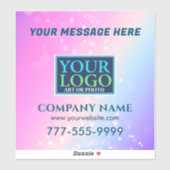 Logo, Bericht, Bedrijfspromo, Bokeh Star Design Sticker (Vel)