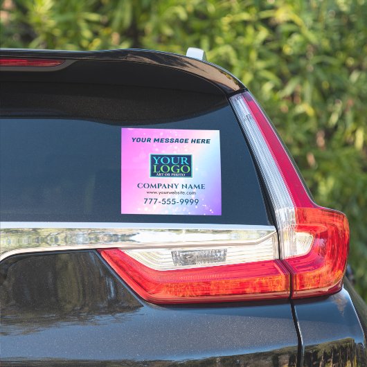 Logo, Bericht, Bedrijfspromo, Bokeh Star Design Sticker (Auto Zijkant)