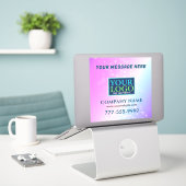 Logo, Bericht, Bedrijfspromo, Bokeh Star Design Sticker (Laptop op bureau)