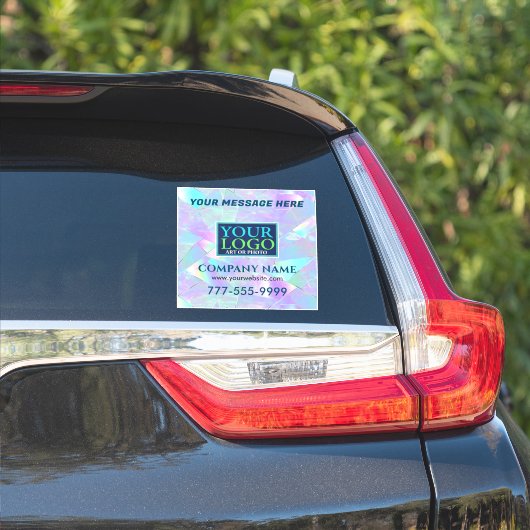 Logo, bericht, bedrijfspromotie, iriserend ontwerp sticker (Auto Zijkant)