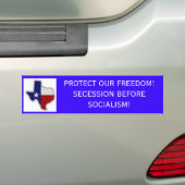 logo, BESCHERM ONZE VRIJHEID! SECESSIE VÓÓR SOC... Bumpersticker (Op auto)