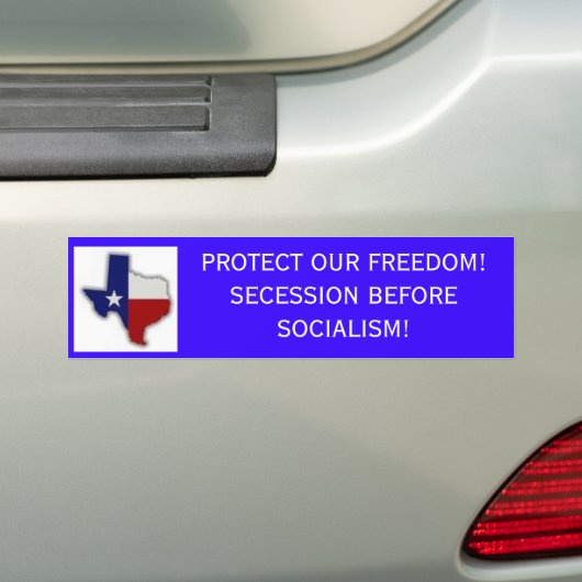 logo, BESCHERM ONZE VRIJHEID! SECESSIE VÓÓR SOC... Bumpersticker (Op auto)