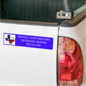 logo, BESCHERM ONZE VRIJHEID! SECESSIE VÓÓR SOC... Bumpersticker (Op Truck)