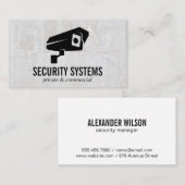 Logo Beveiligingscamera | Marmer Visitekaartje (Voorkant / Achterkant)
