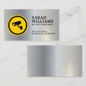 Logo Beveiligingscamera | Metaalstructuur Visitekaartje (Voorkant / Achterkant)