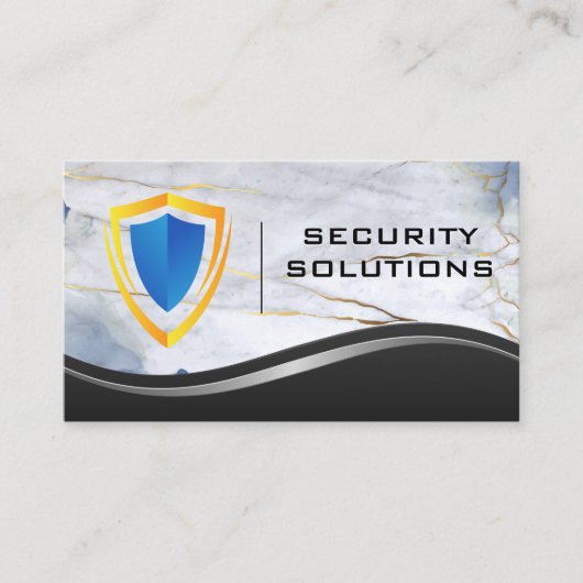 Logo Beveiligingsschild | Visitekaartje van metale (Voorkant)