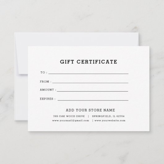 Logo bewerkbaar bedrijfscadeaubon toevoegen (Achterkant)