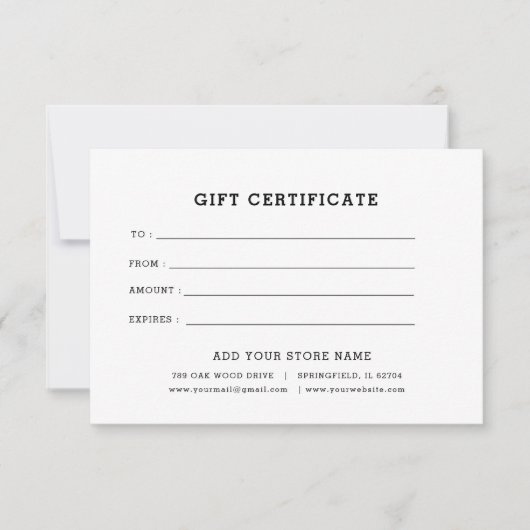 Logo bewerkbaar bedrijfscadeaubon toevoegen (Voorkant)