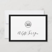 Logo bewerkbaar rand kleurcadeaucertificaat toevoe (Voorkant)