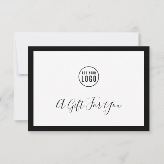 Logo bewerkbaar rand kleurcadeaucertificaat toevoe (Voorkant)