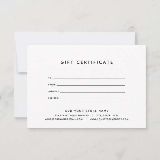 Logo bewerkbaar rand kleurcadeaucertificaat toevoe (Achterkant)