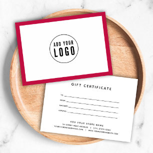 Logo bewerkbaar rand kleurcadeaucertificaat toevoe
