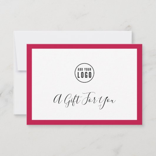 Logo bewerkbaar rand kleurcadeaucertificaat toevoe (Voorkant)