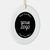 Logo bewerkbare zwart-witrand toevoegen keramisch ornament (Rechts)