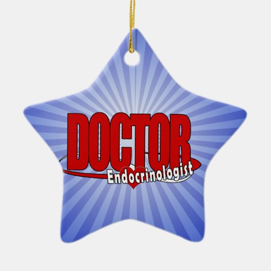 LOGO BIG RED DOCTOR Endocrinoloog Keramisch Ornament (Voorkant)