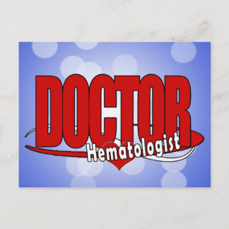 LOGO BIG RED DOCTOR Hematologist Briefkaart