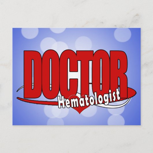 LOGO BIG RED DOCTOR Hematologist Briefkaart (Voorkant)